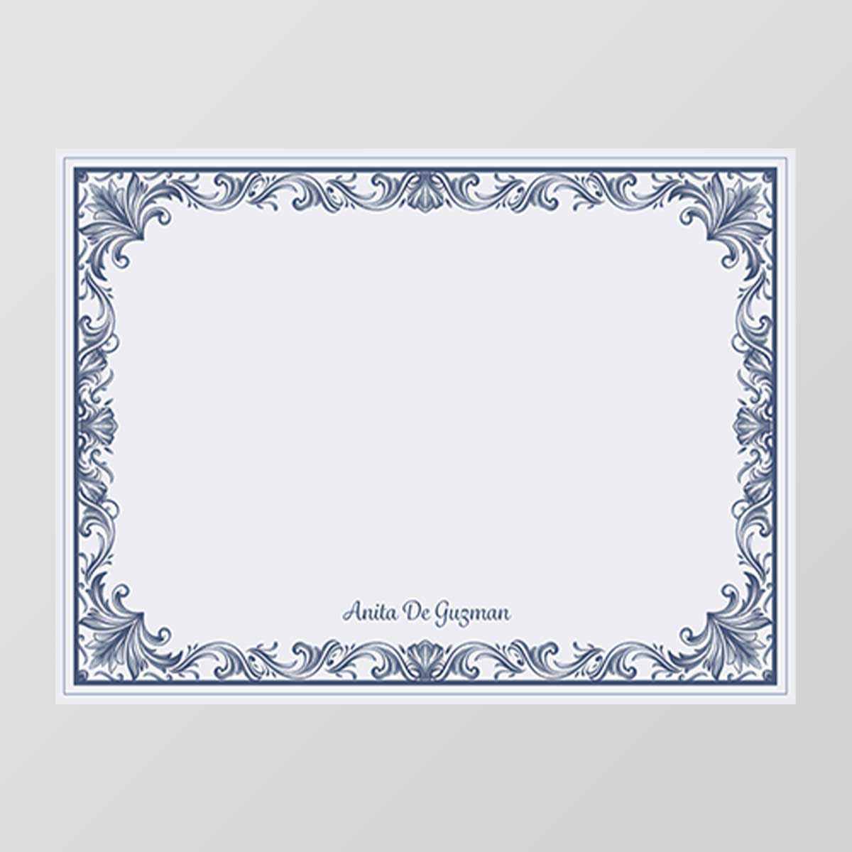 Victorian Border Flat Notecard