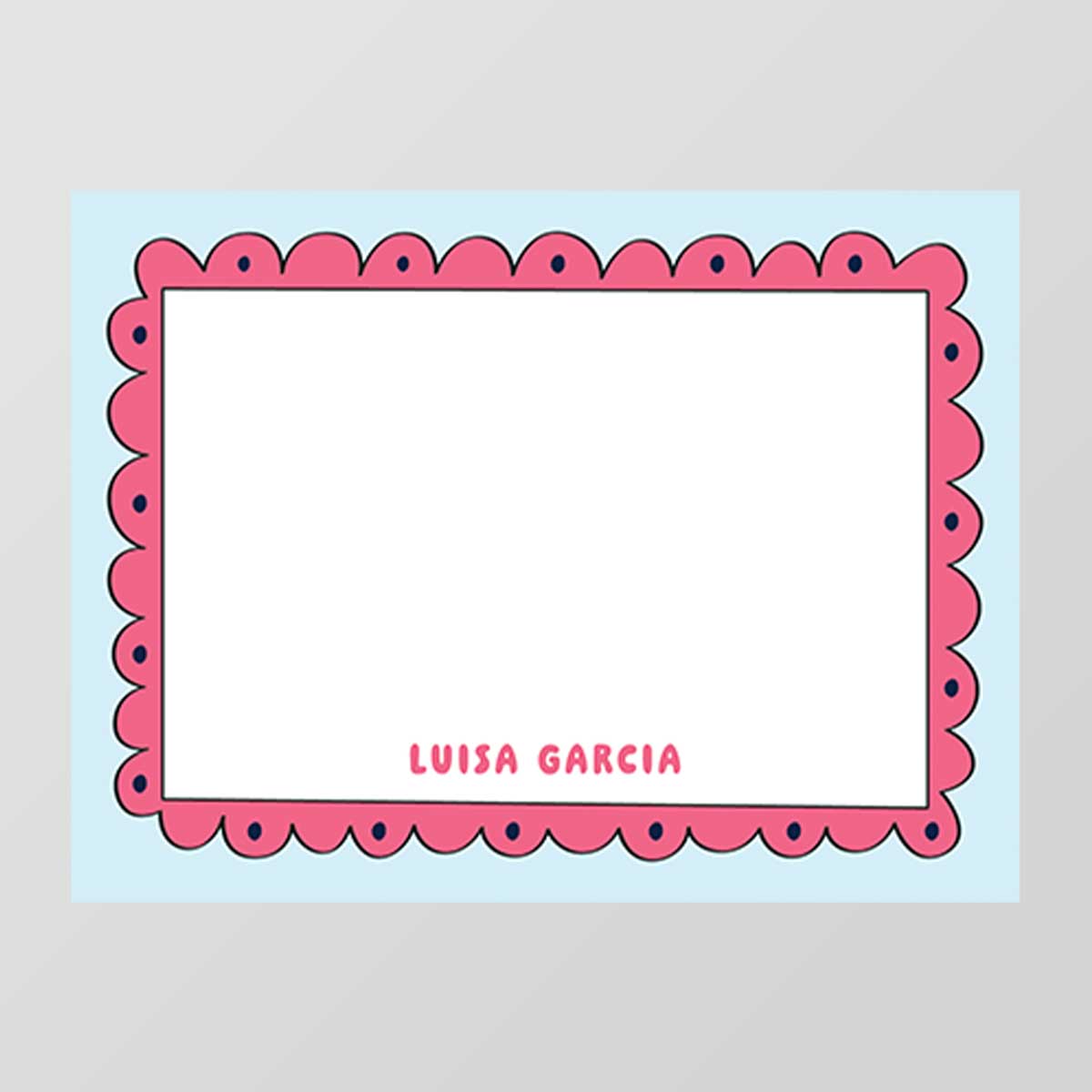 Cartoon Border Flat Notecard