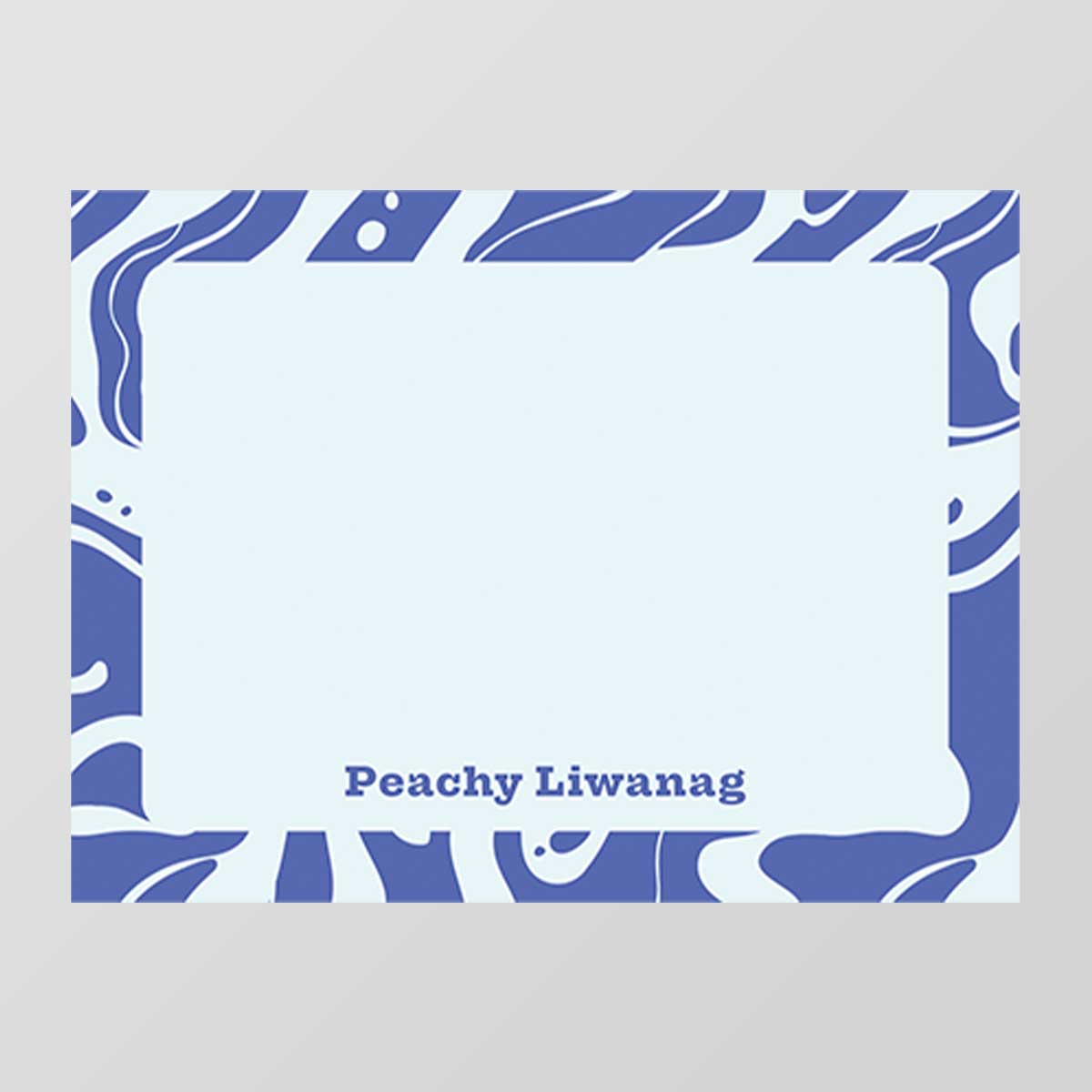 Liquid Pattern Flat Notecard