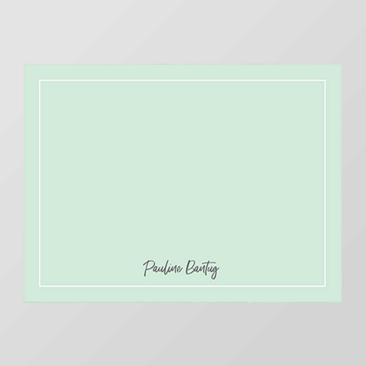 Reverse Thin Border Flat Notecard