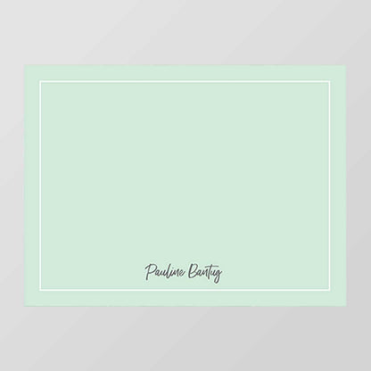 Reverse Thin Border Flat Notecard