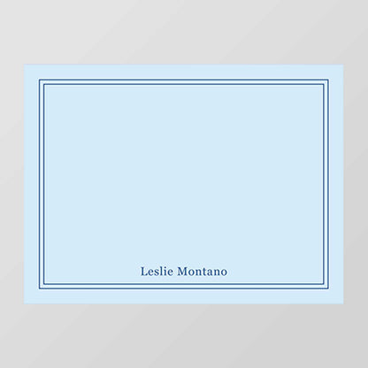Double Thin Border Flat Notecard
