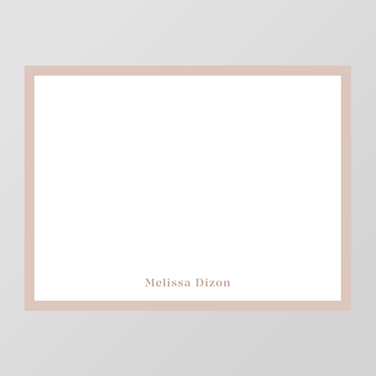 Soft Hued Border Flat Notecard