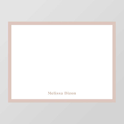 Soft Hued Border Flat Notecard