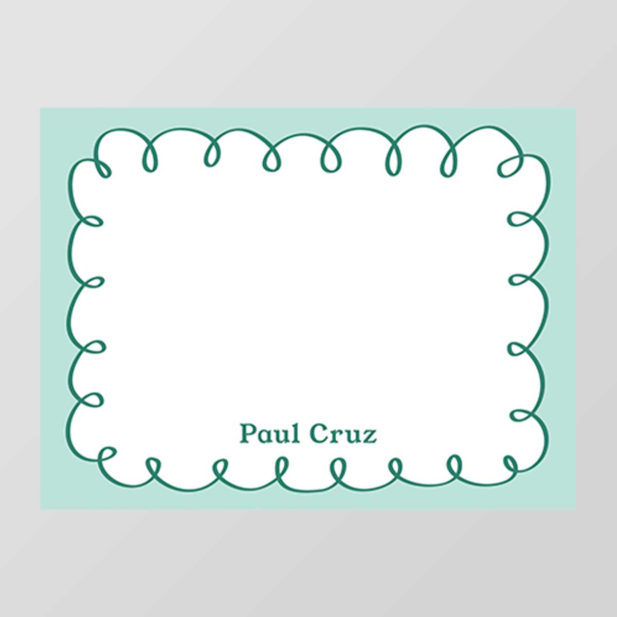 Doodle Border Flat Notecard