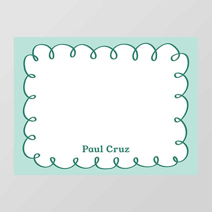 Doodle Border Flat Notecard