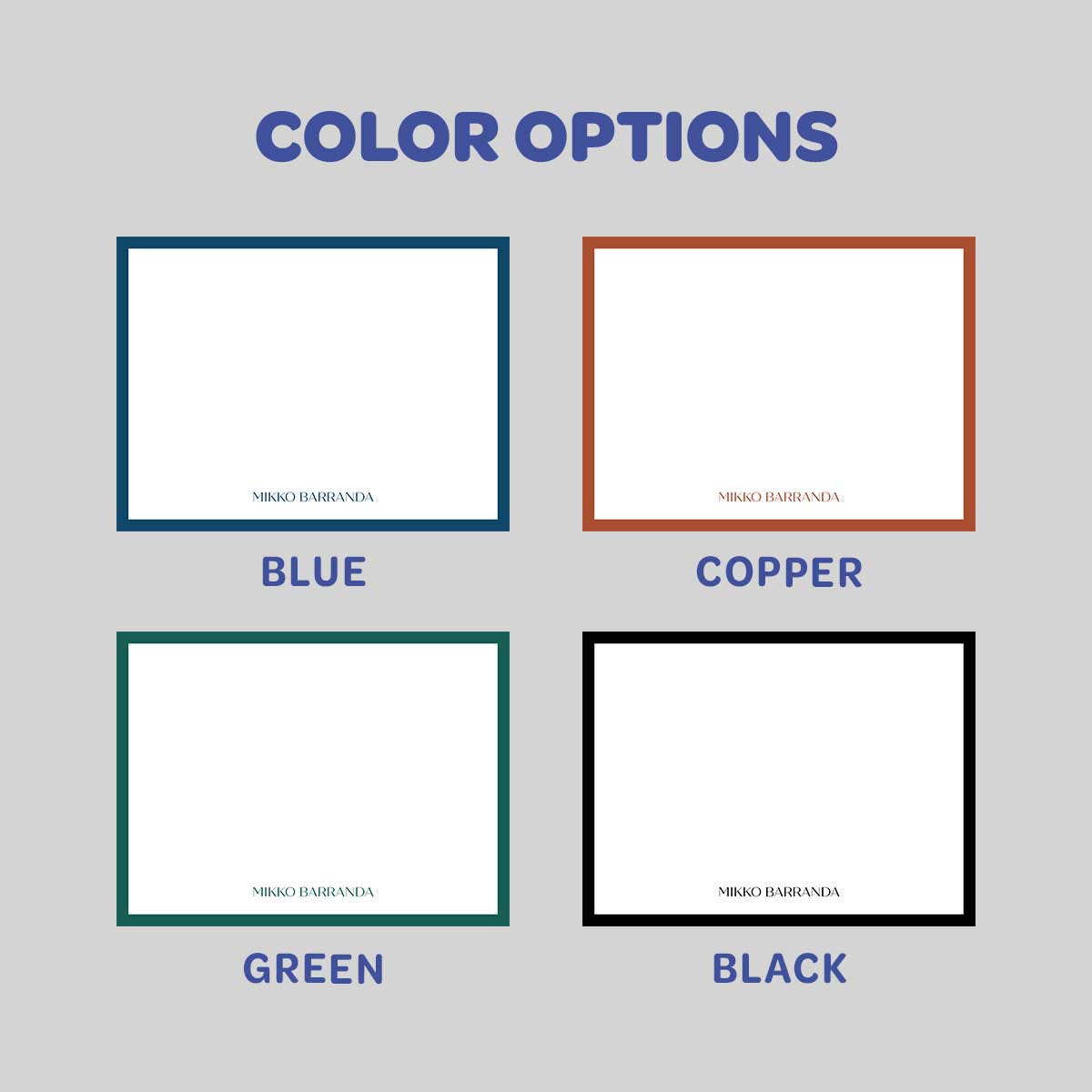Edge Border Flat Notecard