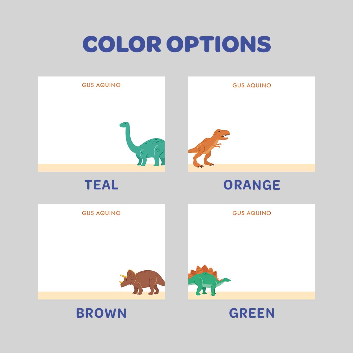 Dinosaur Flat Notecard