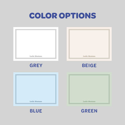 Double Thin Border Flat Notecard