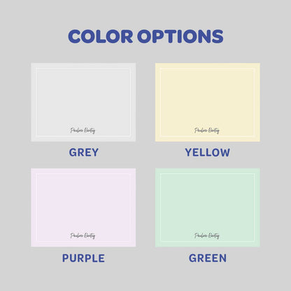 Reverse Thin Border Flat Notecard