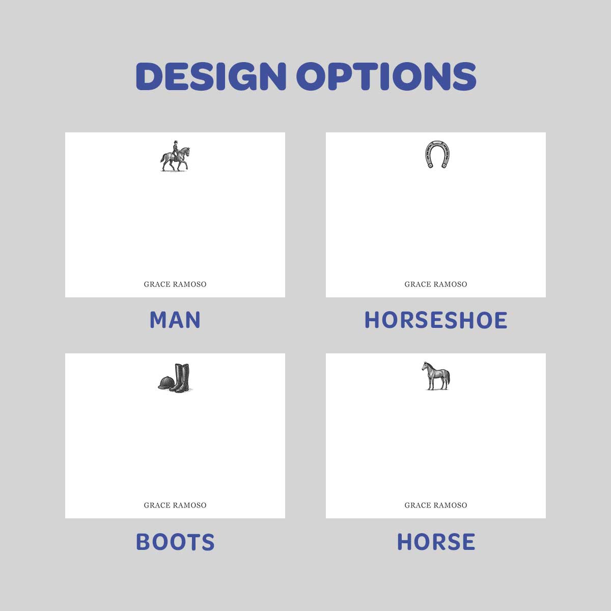 Horseback Flat Notecard