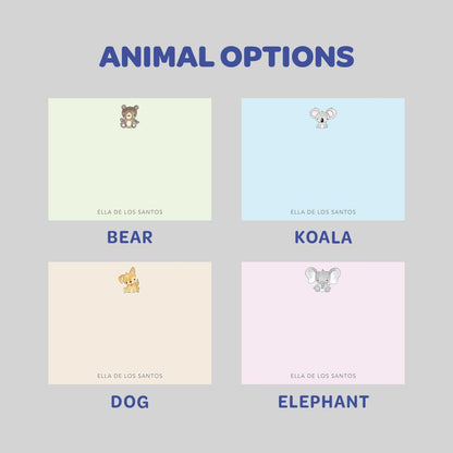 Baby Animals Flat Notecard