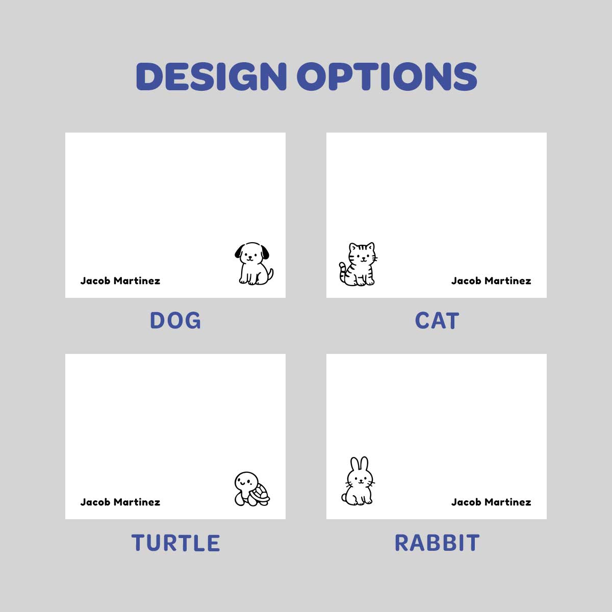 Pet Themed Flat Notecard