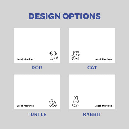 Pet Themed Flat Notecard