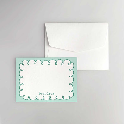 Doodle Border Flat Notecard
