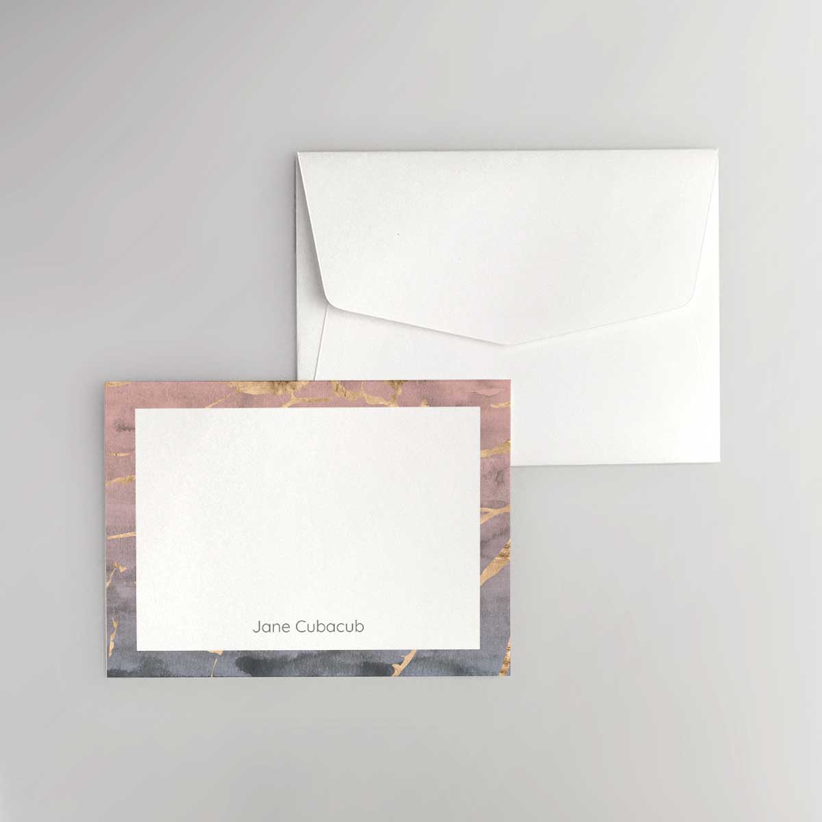 Quartz Border Flat Notecard