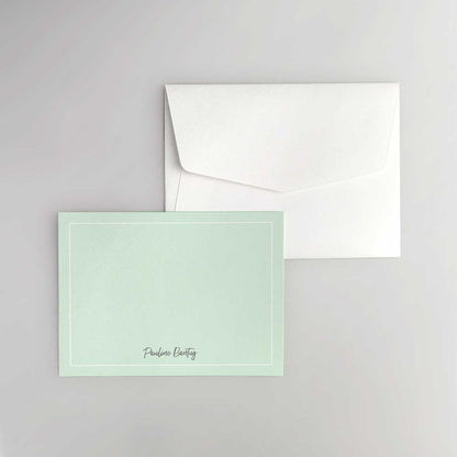 Reverse Thin Border Flat Notecard