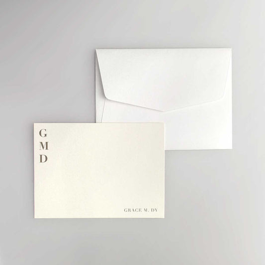 Formal Monogram Flat Notecard