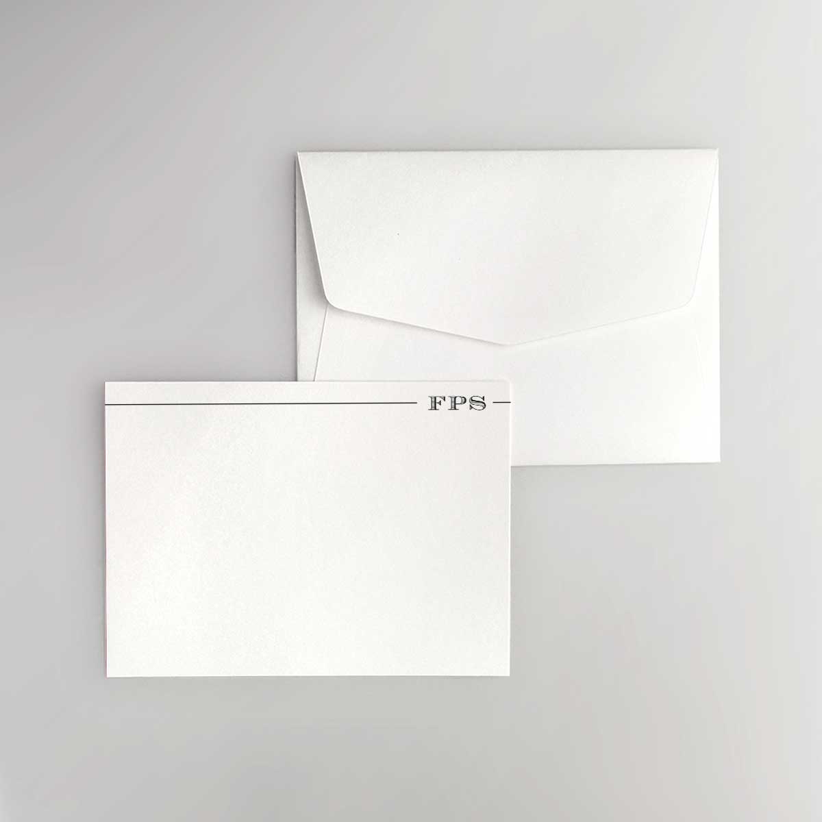 Vintage Monogram Flat Notecard