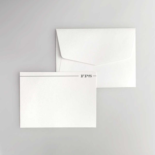 Vintage Monogram Flat Notecard
