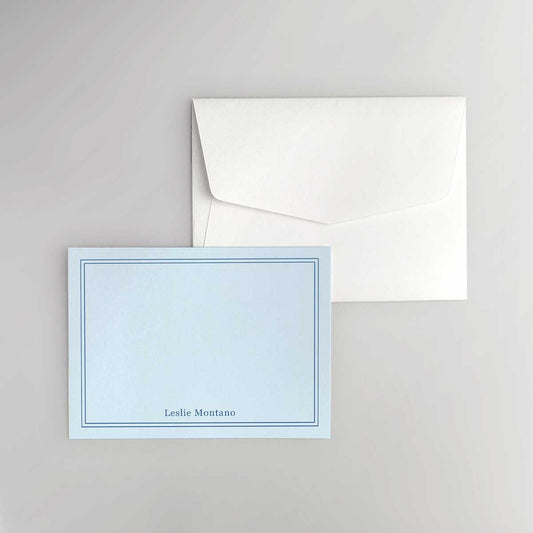Double Thin Border Flat Notecard