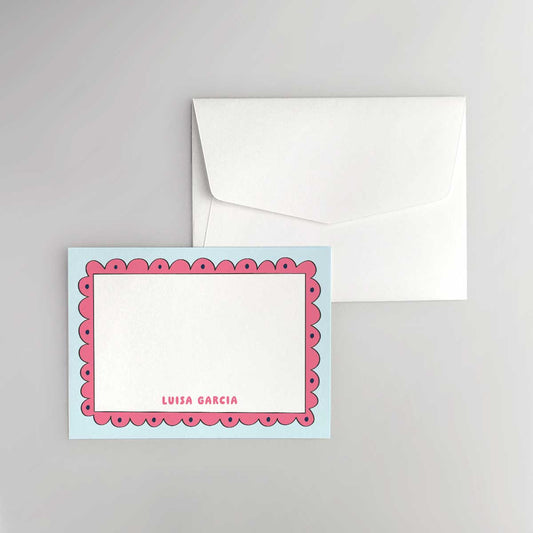 Cartoon Border Flat Notecard