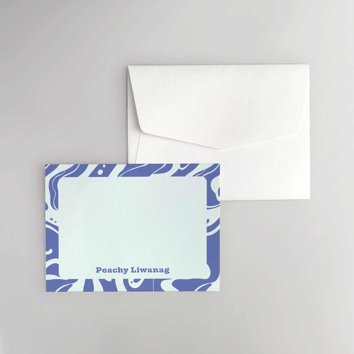Liquid Pattern Flat Notecard