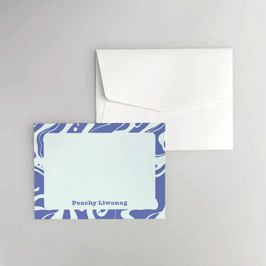 Liquid Pattern Flat Notecard