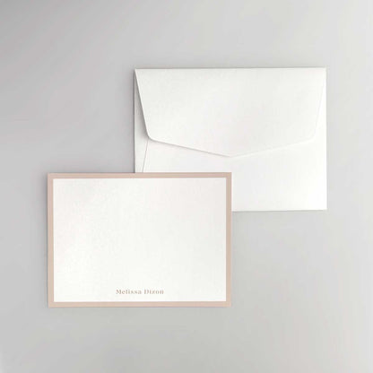 Soft Hued Border Flat Notecard