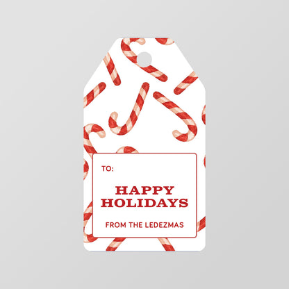 Candy Cane Gift Tag
