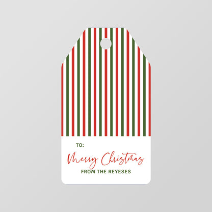 Christmas Stripe Gift Tag
