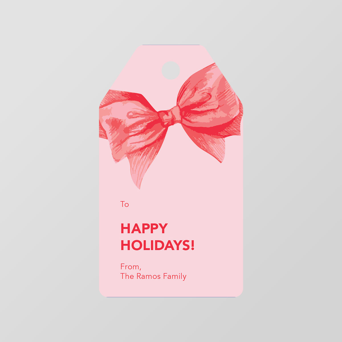 Festive Bow Gift Tag
