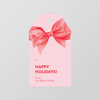 Festive Bow Gift Tag