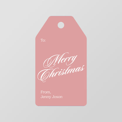 Pastel Script Gift Tag