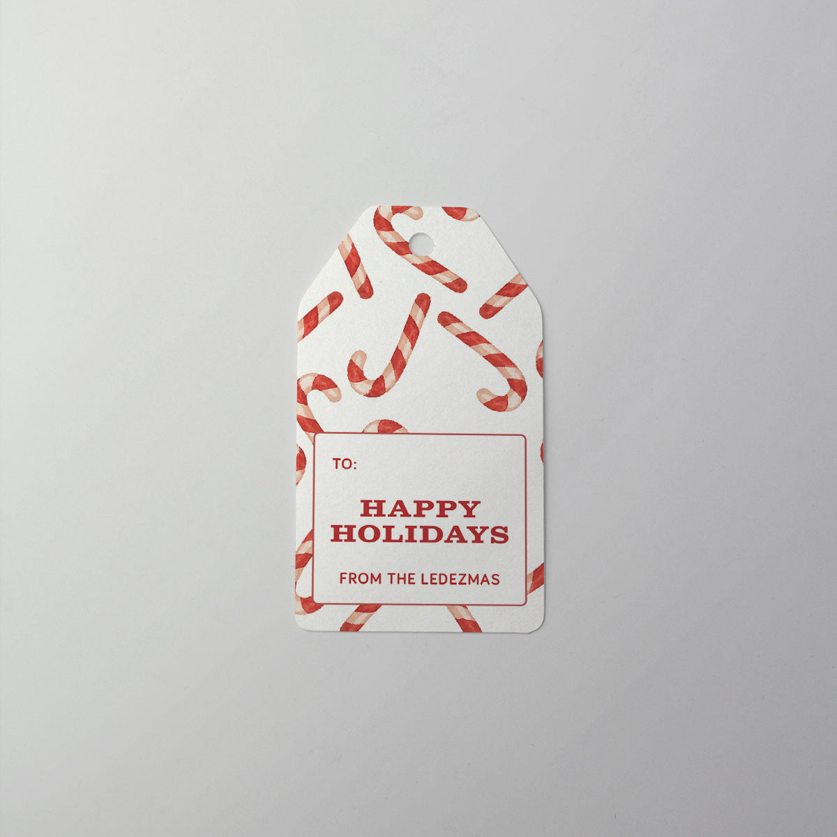 Candy Cane Gift Tag