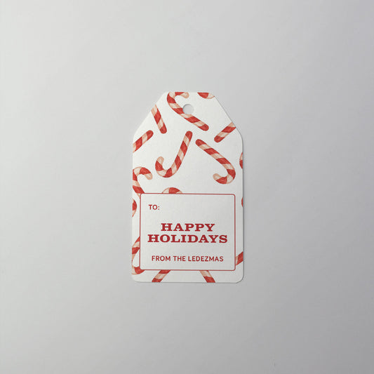 Candy Cane Gift Tag