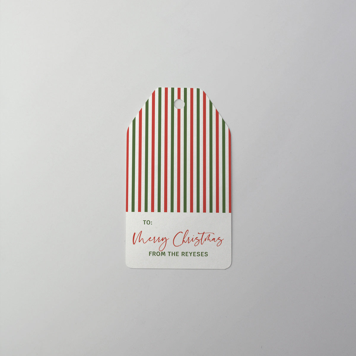 Christmas Stripe Gift Tag