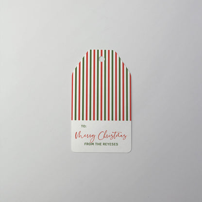 Christmas Stripe Gift Tag