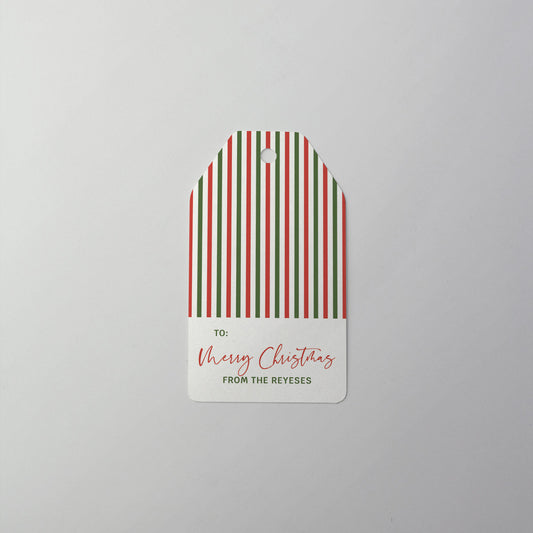 Christmas Stripe Gift Tag