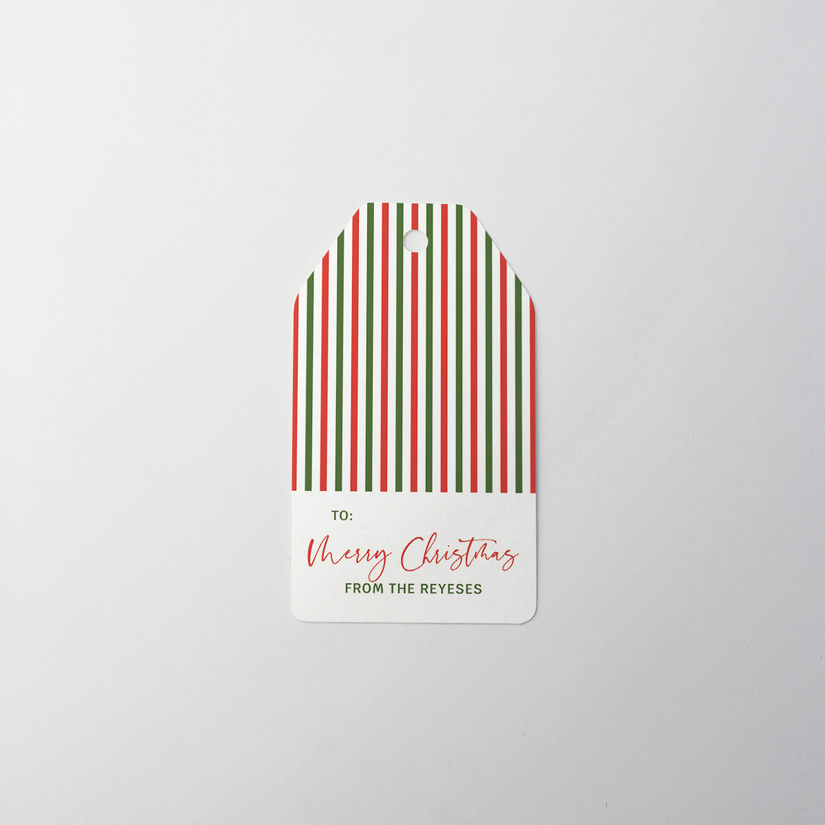 Christmas Stripe Gift Tag
