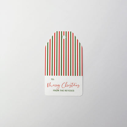 Christmas Stripe Gift Tag