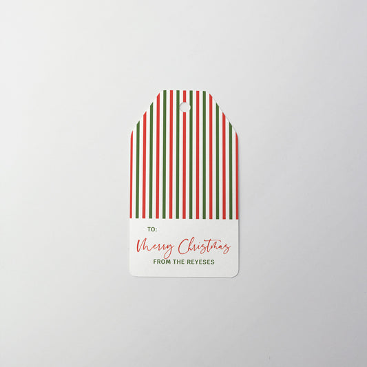 Christmas Stripe Gift Tag