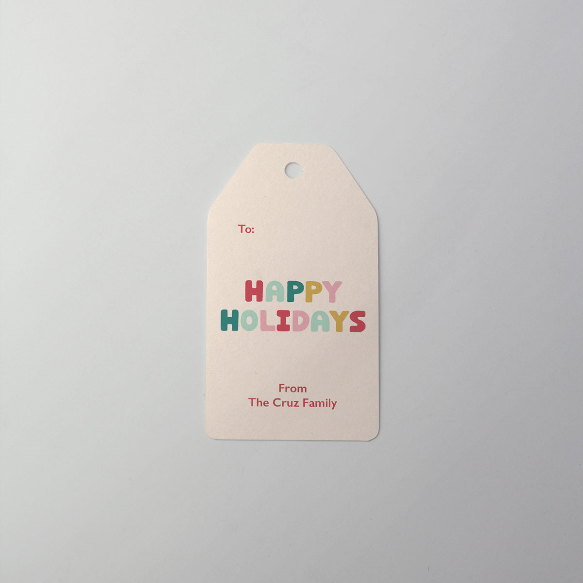 Rainbow Holiday Gift Tag