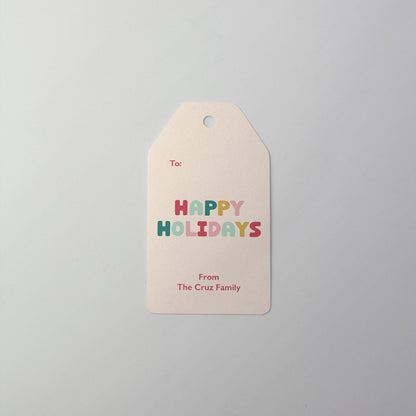Rainbow Holiday Gift Tag