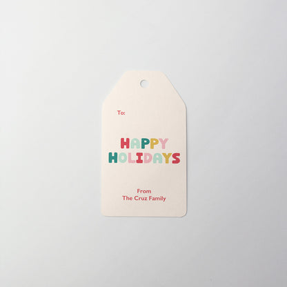 Rainbow Holiday Gift Tag