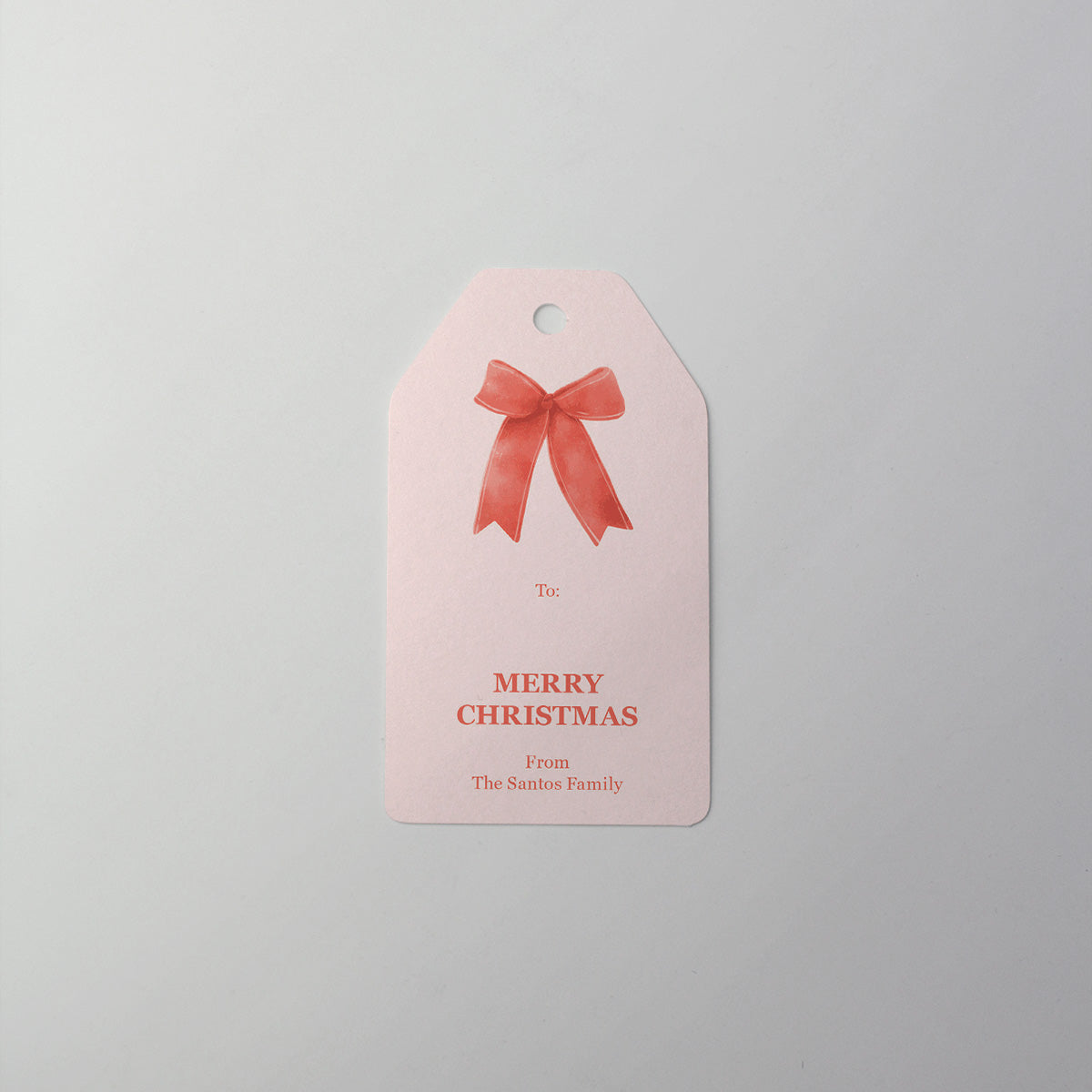 Red Ribbon Gift Tag