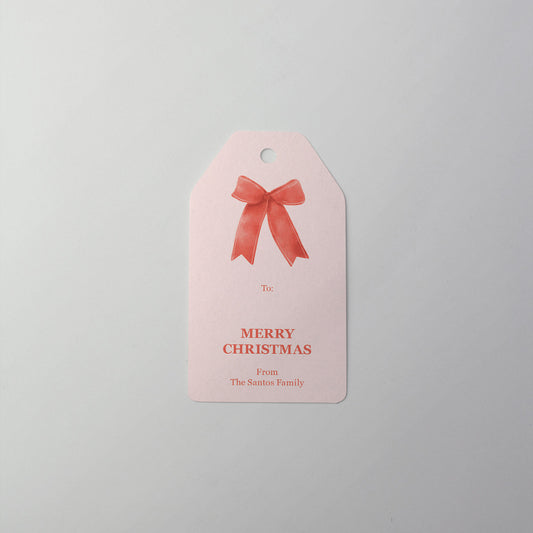 Red Ribbon Gift Tag