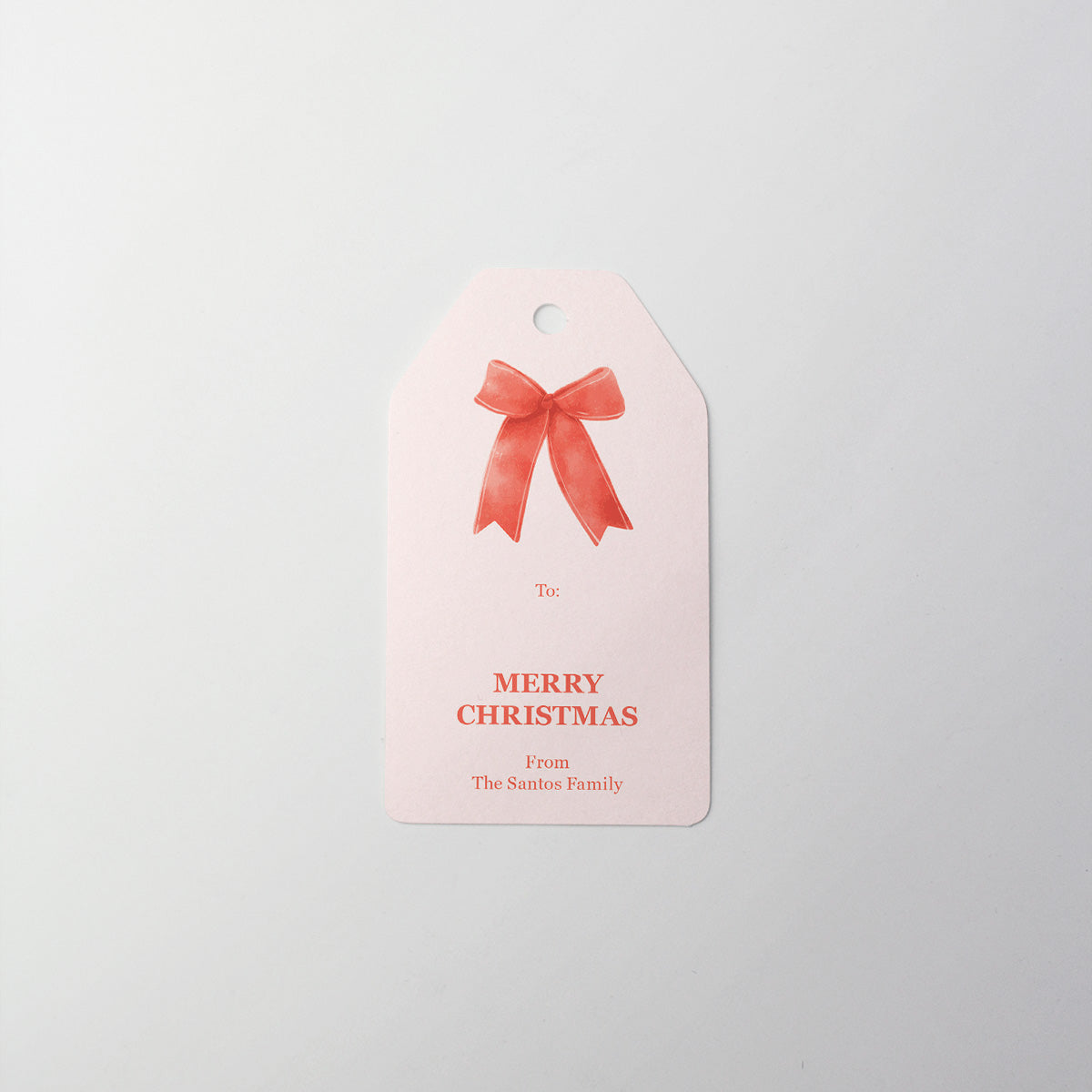 Red Ribbon Gift Tag