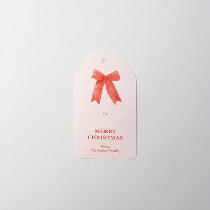 Red Ribbon Gift Tag