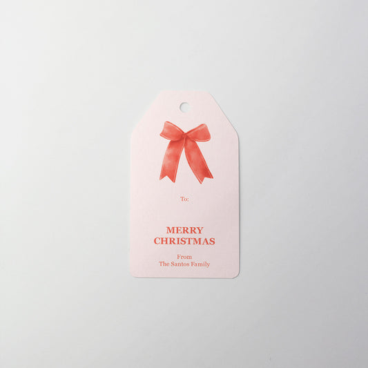 Red Ribbon Gift Tag
